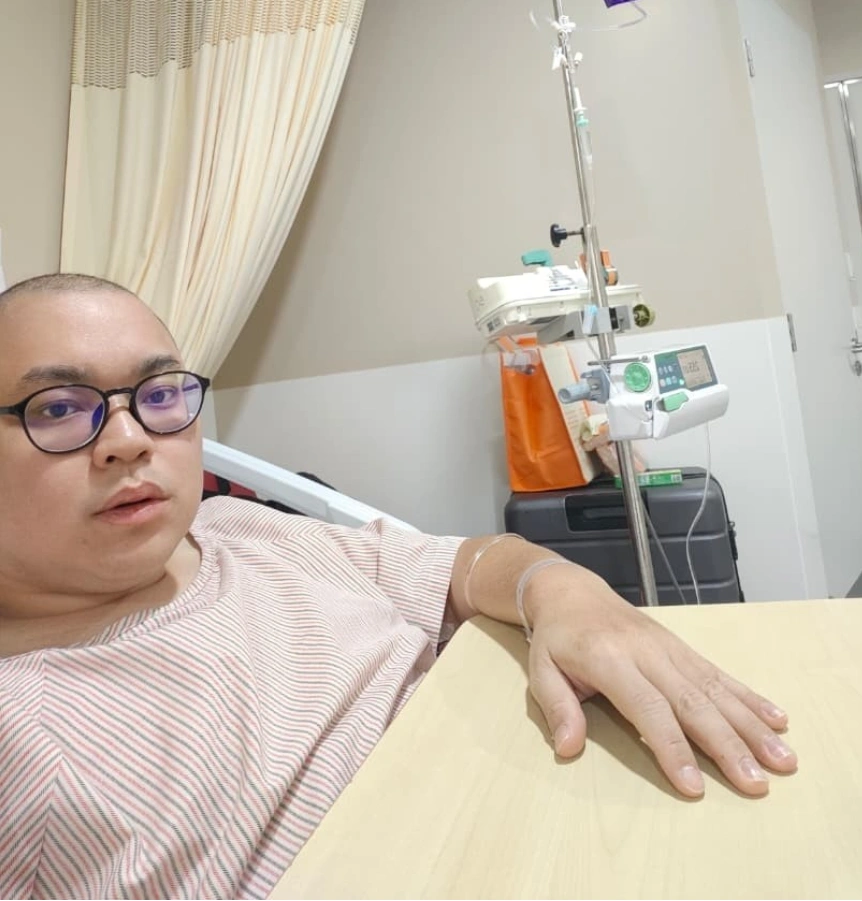 10-year-old boy donating bone marrow in Malaysia.