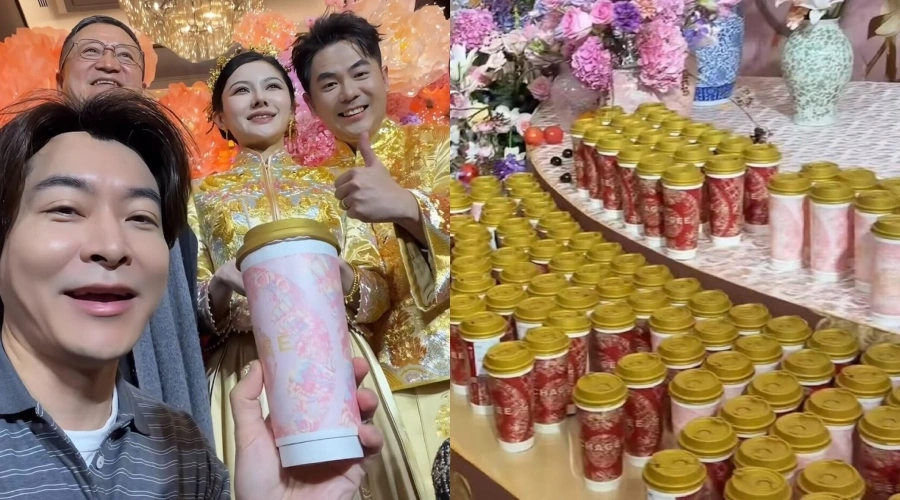  Luxury wedding stage and floral arrangements for Chagee founder's wedding.