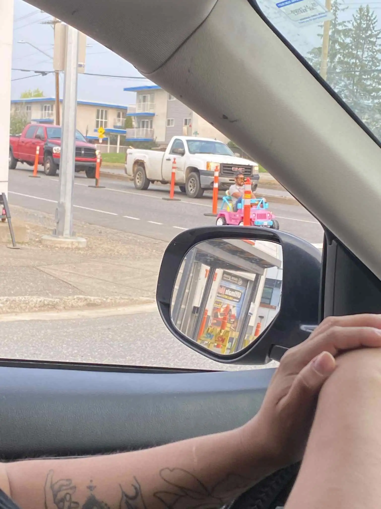 Frozen Slurpee drink from convenience store.
