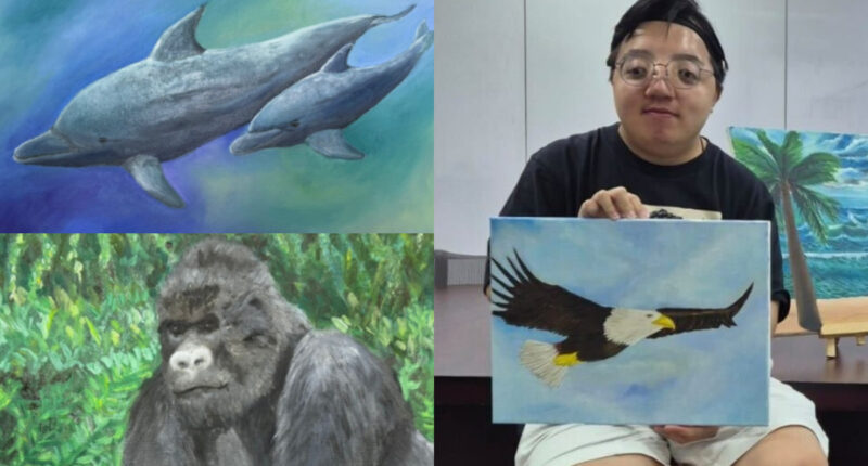 Portrait of Aaron Tan, Singaporean artist, for Make-A-Wish charity auction featured image