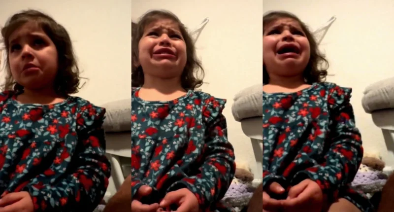 Heartwarming photo of a smiling toddler after the viral incident.