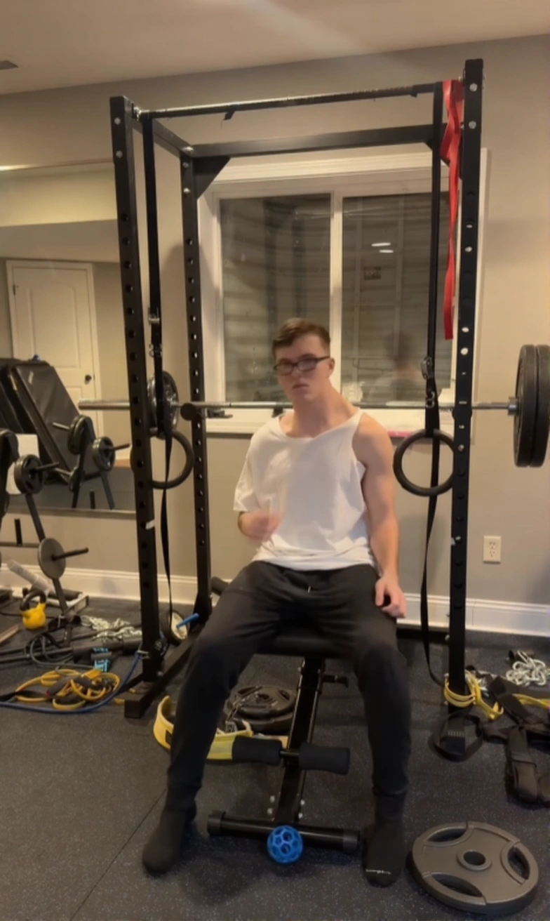 Comparison of shoulder alignment showing severe muscle imbalance.